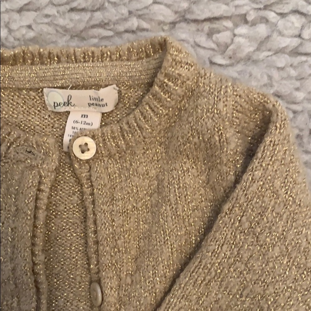 Peek - Little Peanut Gold Cardigan Sweater ✨ - Picture 2 of 3